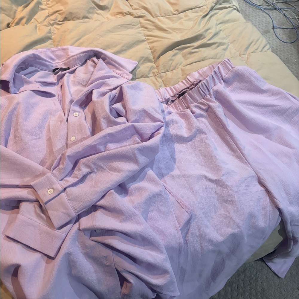 Light Purple Shirt and Pants PJ set